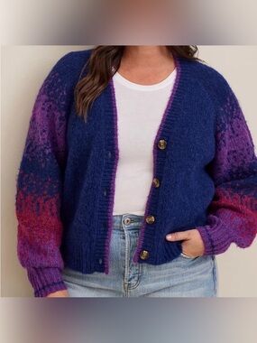 Torrid Chunky Ombre Wool Cardigan Sweater
